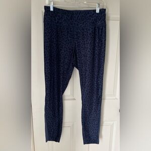 Juicy Couture Sport Leopard Cheetah Print Blue Gray and Black Leggings